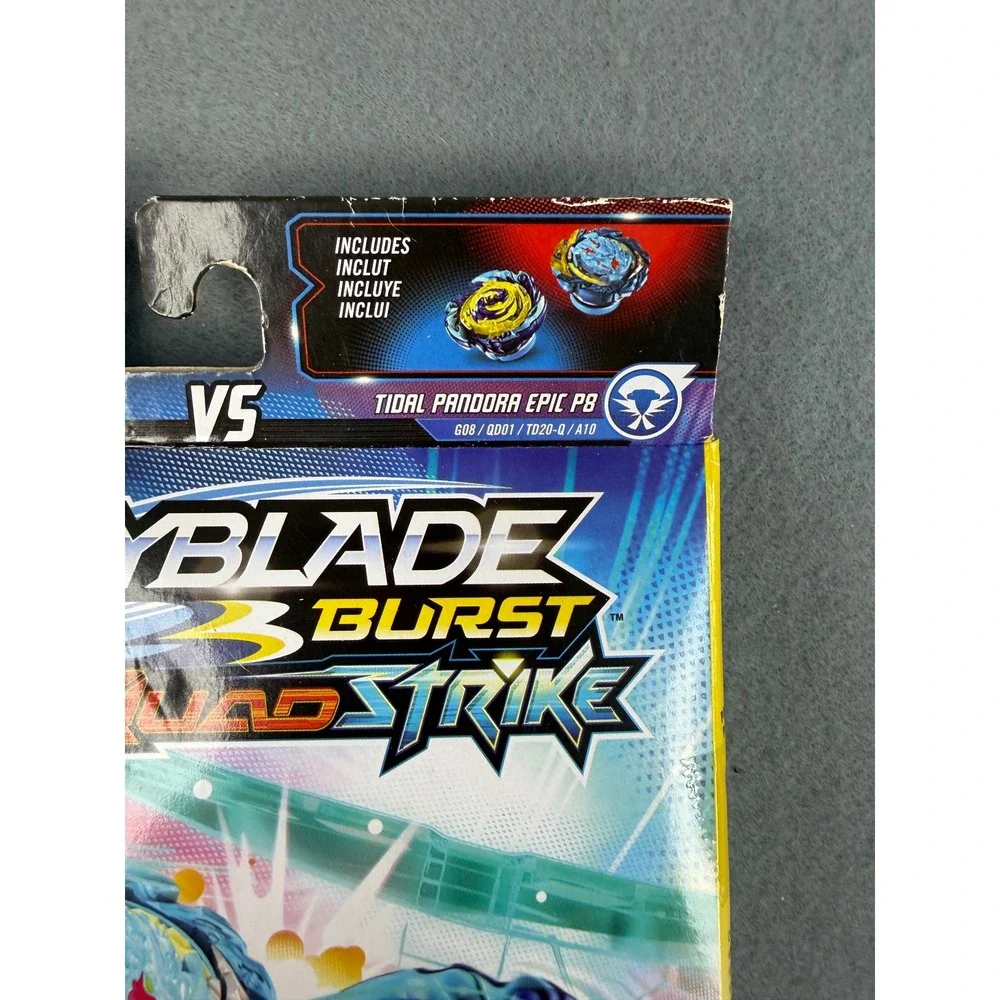 Hasbro Beyblade Burst‎ QuadStrike Komet Helios H8 vs Tidal Pandora Epic P8 Blue